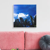 雲に包まれた明るい青い空 キャンバスプリント (インサイチュ (リビング))