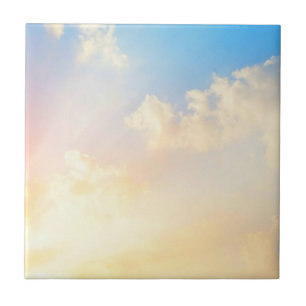 雲に包まれた美しい青空 タイル