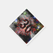 雲に包まれた30回目の誕生日の花火 スタンダードカクテルナプキン (角)