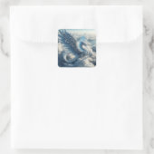 雲に囲まれた竜 スクエアシール (バッグ)