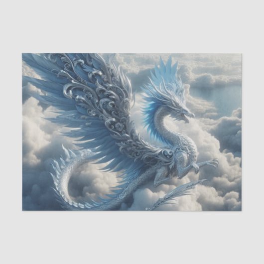 雲に囲まれた竜 薄葉紙 (正面)