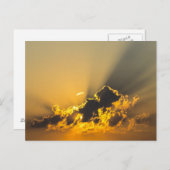 雲に染まる夕焼け ポストカード (正面/裏面)