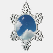 雲に柔らかさ スノーフレークピューターオーナメント (右)