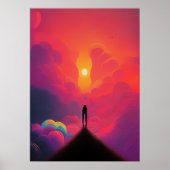 雲に歩くすカラフルる ポスター (正面)