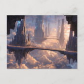 雲に浮かぶ大都市 ポストカード (正面)