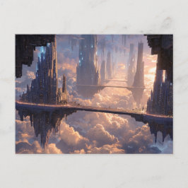 雲に浮かぶ大都市 ポストカード