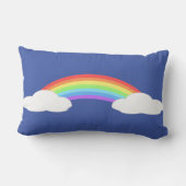 雲に虹（青） ランバークッション (裏面)