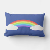 雲に虹（青） ランバークッション (正面)