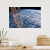 雲に覆われたタスマンとサンゴの海。 ポスター (キッチン)