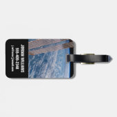 雲に覆われたタスマンとサンゴの海。 ラゲッジタグ (裏面横)