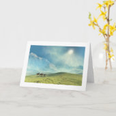 雲に触れること カード (黄色い花)