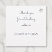 雲に象かわいい女の子ベビーシャワー フェイバータグ (裏面)