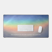 雲に輝く美しい虹 デスクマット (キーボード&マウス)