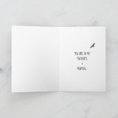 雲に隠れた黒い羽と鳥 カード (内部)