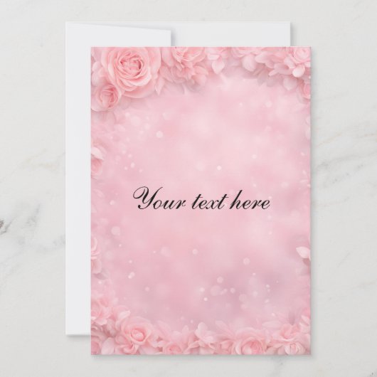 雲のあるピンク色の空 招待状 (正面)