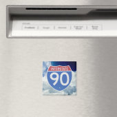 雲のある青い空に対する90の州間シールド マグネット (インサイチュ (食洗機))