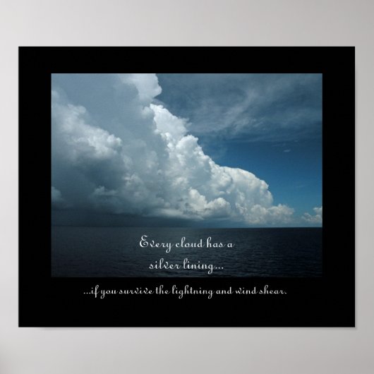 雲のおもしろいデポやる気を起こさせるスター2 ポスター (正面)