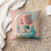 雲のおもしろい装飾用クッションの小さな人形 クッション (ブランケット)