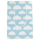 雲のお洒落パターン ミディアムペーパーバッグ (裏面)