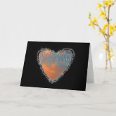 雲のお祝いカードのロシアのなハート カード (黄色い花)