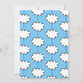 雲のひもを使った洗礼・ baptism のデザイン 招待状 (裏面)