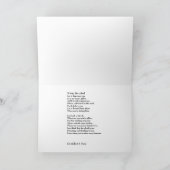 「雲のような」詩のグリーティングカード カード (内部)