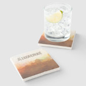 雲のアルバカーキニューメキシコのスカイライン ストーンコースター (横)