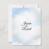 雲のウェディング招待状 招待状 (裏面)