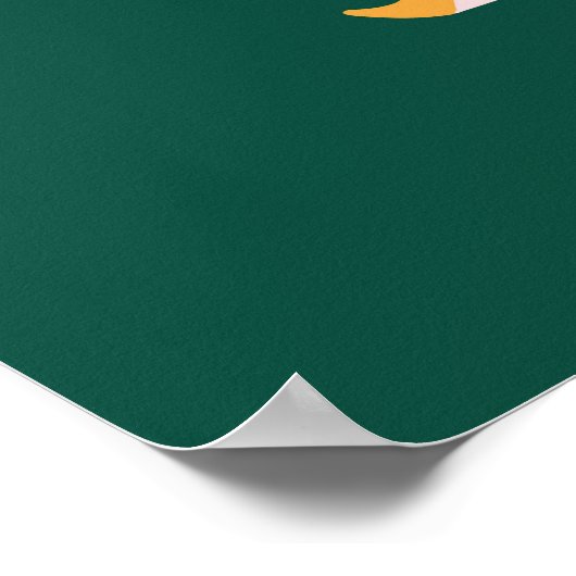 雲のカラフル虹のシームレスなパターン ポスター (角)