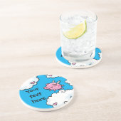 雲のコースターのテンプレートのカスタムの飛んでいるなブタ コースター (側面)