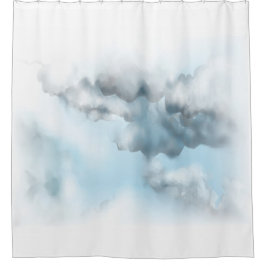 雲のシャワーカーテン シャワーカーテン