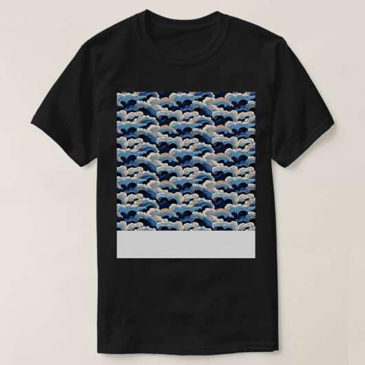 雲のシームレスなパターン空Cloudscape浮動日 Tシャツ (デザイン正面)