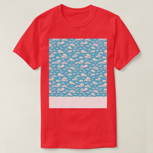 雲のシームレスなパターン空Cloudscape浮動日 Tシャツ (デザイン正面)