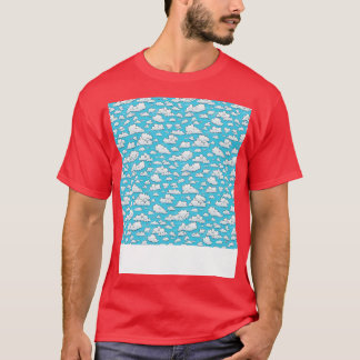 雲のシームレスなパターン空Cloudscape浮動日 Tシャツ