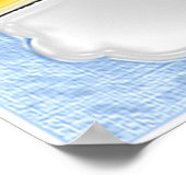 雲のジェット飛行機3D ポスター (角)