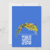 雲のスプリングバターカップの花 招待状 (裏面)