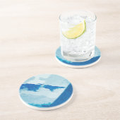 雲のデナリ抽象芸術印象派 コースター (側面)