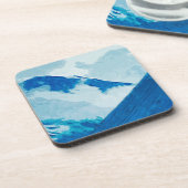 雲のデナリ抽象芸術印象派 コースター (左側)