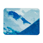 雲のデナリ抽象芸術印象派 マグネット (横)