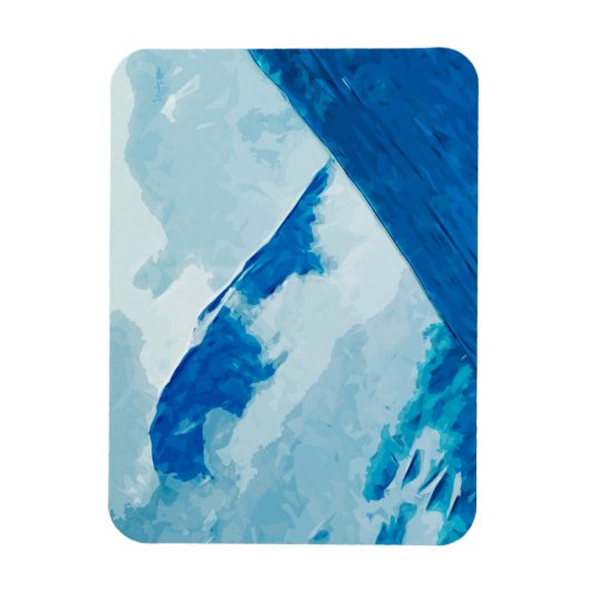 雲のデナリ抽象芸術印象派 マグネット (縦)