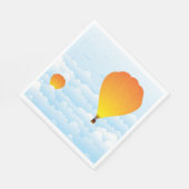 雲のナプキンの熱気球 スタンダードランチョンナプキン (角)