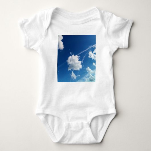 雲のパッチ ベビーボディスーツ (正面)