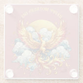 雲のフェニックス幸せな母の日 | ガラスコースター (裏面)