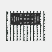 雲のベビーモダンマイルストーン毛布 フリースブランケット (正面(横))