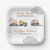 雲のベビー建築ベビーシャワー ペーパープレート (正面)