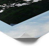 雲のポスター付き木のシルエット ポスター (角)