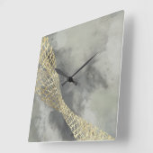雲のマトリックス スクエア壁時計 (傾斜)