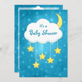 雲のモバイルベビーシャワー招待状 招待状 (正面/裏面)