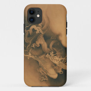 雲のヴィンテージの2つのドラゴン iPhone 11 ケース