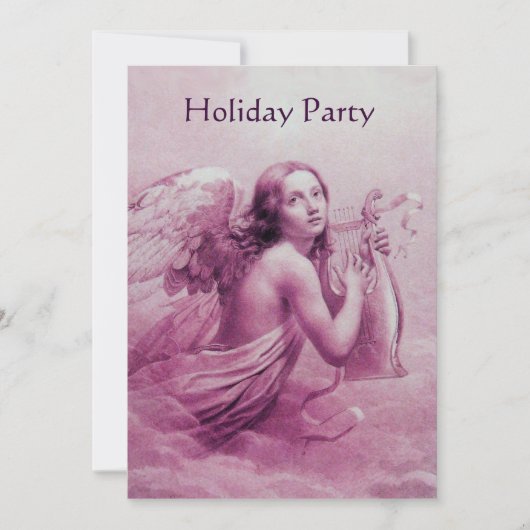 雲の上でリラを弾く天使 招待状 (正面)